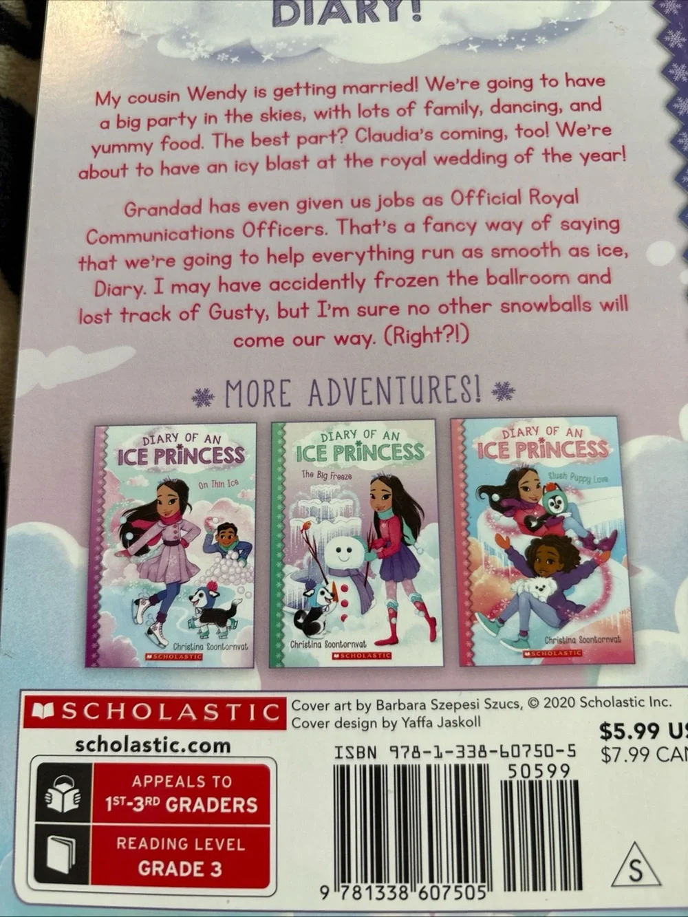 Scholastic Ice Princess Storybook — Purple Cover with Pink & Blue Accents
